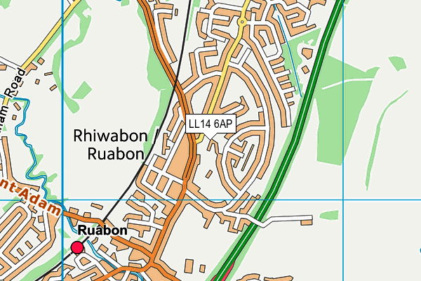 LL14 6AP map - OS VectorMap District (Ordnance Survey)