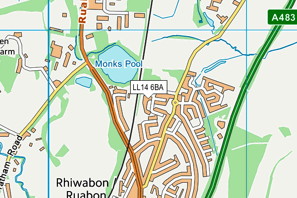 LL14 6BA map - OS VectorMap District (Ordnance Survey)