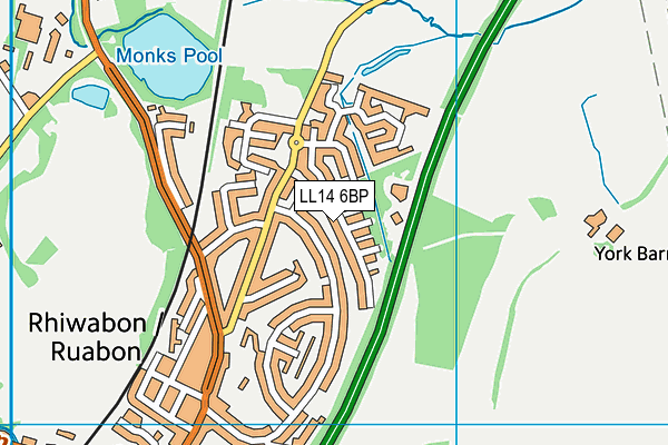 LL14 6BP map - OS VectorMap District (Ordnance Survey)