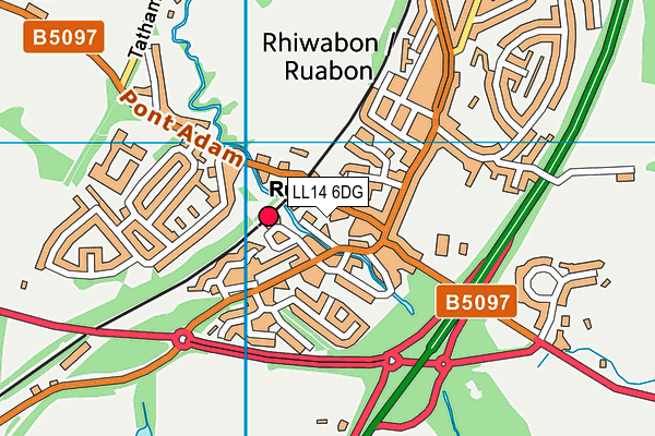 LL14 6DG map - OS VectorMap District (Ordnance Survey)