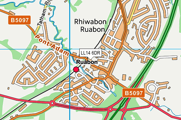 LL14 6DR map - OS VectorMap District (Ordnance Survey)