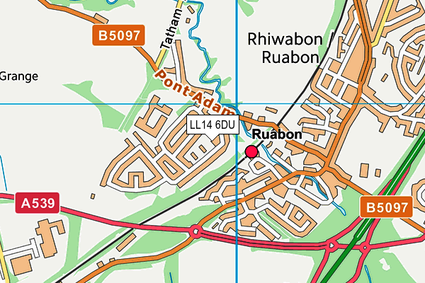 LL14 6DU map - OS VectorMap District (Ordnance Survey)