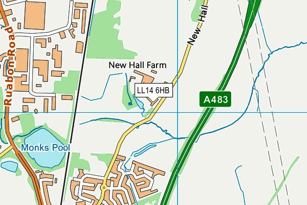 LL14 6HB map - OS VectorMap District (Ordnance Survey)