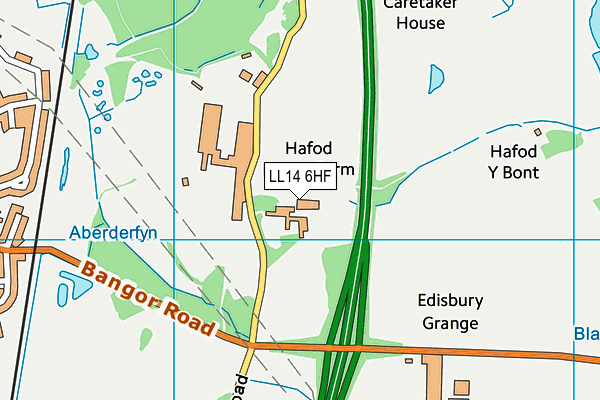 LL14 6HF map - OS VectorMap District (Ordnance Survey)