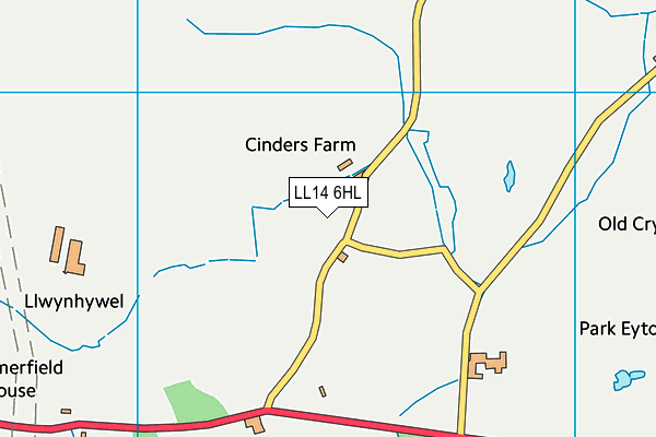 LL14 6HL map - OS VectorMap District (Ordnance Survey)