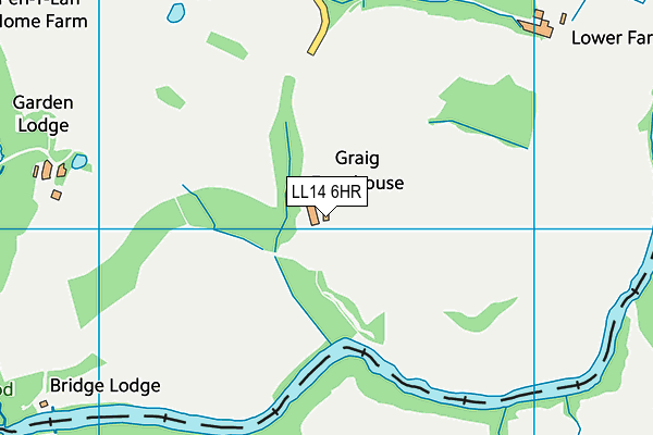 LL14 6HR map - OS VectorMap District (Ordnance Survey)