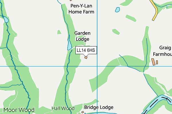 LL14 6HS map - OS VectorMap District (Ordnance Survey)