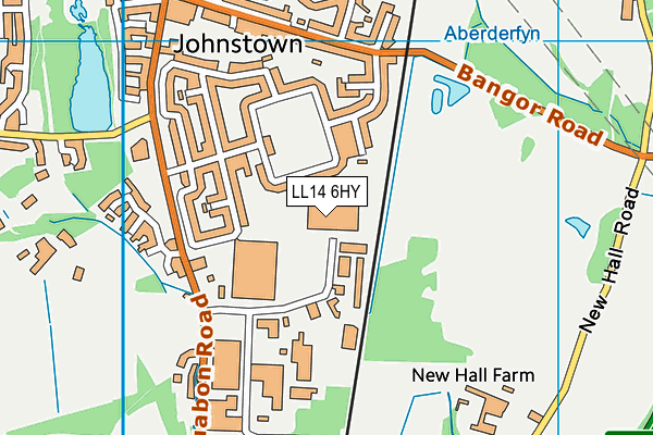 LL14 6HY map - OS VectorMap District (Ordnance Survey)
