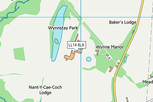LL14 6LA map - OS VectorMap District (Ordnance Survey)