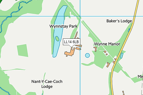 LL14 6LB map - OS VectorMap District (Ordnance Survey)