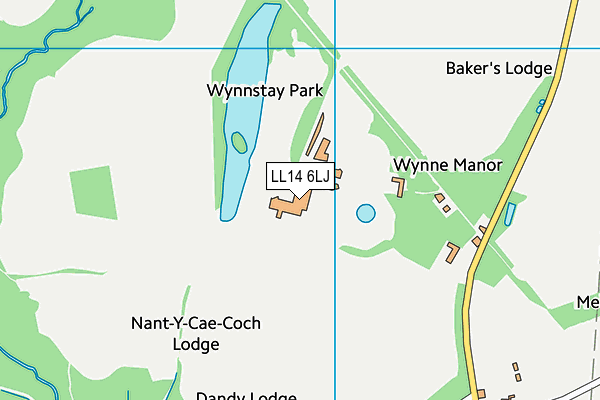 LL14 6LJ map - OS VectorMap District (Ordnance Survey)