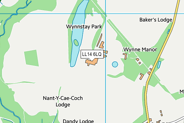 LL14 6LQ map - OS VectorMap District (Ordnance Survey)