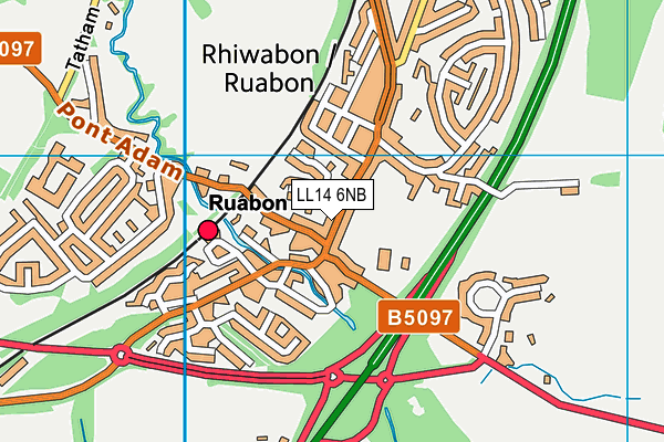 LL14 6NB map - OS VectorMap District (Ordnance Survey)