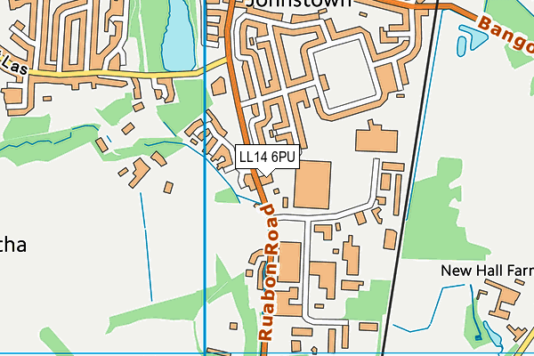 LL14 6PU map - OS VectorMap District (Ordnance Survey)