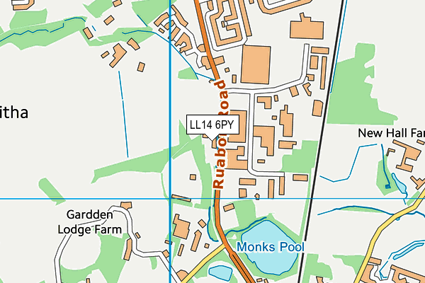 LL14 6PY map - OS VectorMap District (Ordnance Survey)