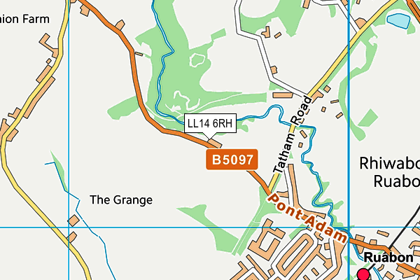 LL14 6RH map - OS VectorMap District (Ordnance Survey)