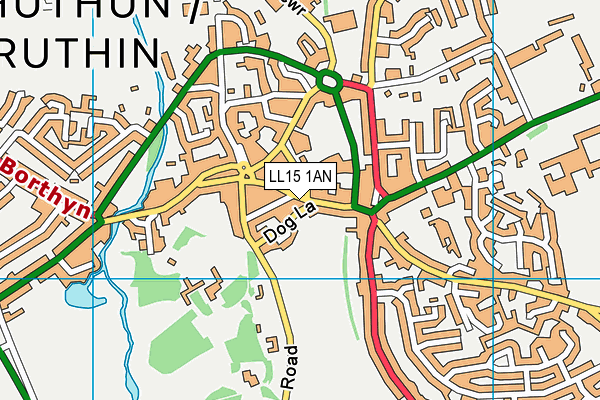 LL15 1AN map - OS VectorMap District (Ordnance Survey)