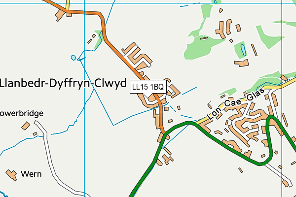 LL15 1BQ map - OS VectorMap District (Ordnance Survey)