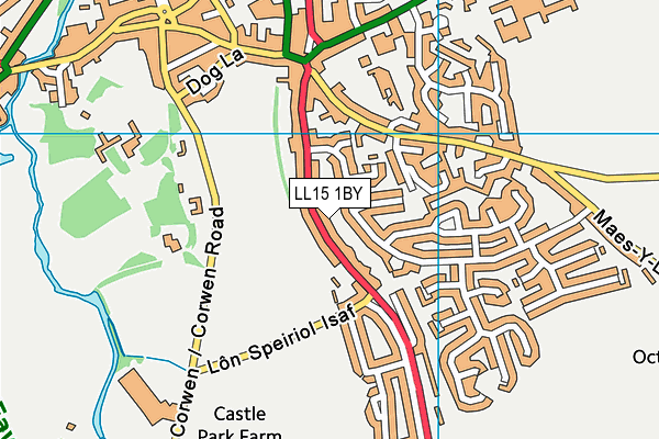 LL15 1BY map - OS VectorMap District (Ordnance Survey)