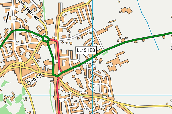 LL15 1EB map - OS VectorMap District (Ordnance Survey)