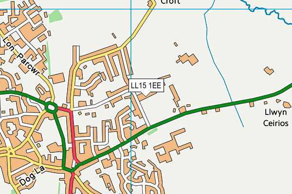 Ruthin School map (LL15 1EE) - OS VectorMap District (Ordnance Survey)