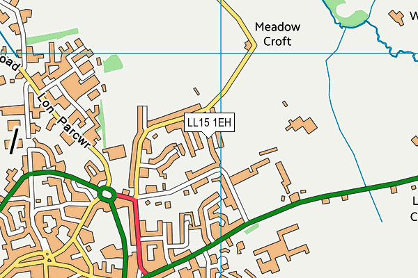 LL15 1EH map - OS VectorMap District (Ordnance Survey)