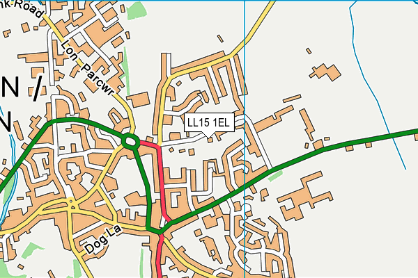 LL15 1EL map - OS VectorMap District (Ordnance Survey)