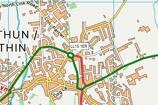 LL15 1ER map - OS VectorMap District (Ordnance Survey)