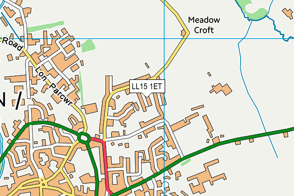 LL15 1ET map - OS VectorMap District (Ordnance Survey)