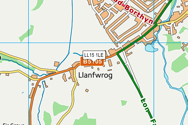 LL15 1LE map - OS VectorMap District (Ordnance Survey)