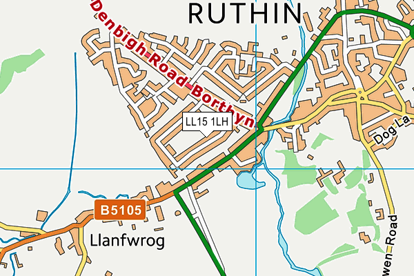 LL15 1LH map - OS VectorMap District (Ordnance Survey)