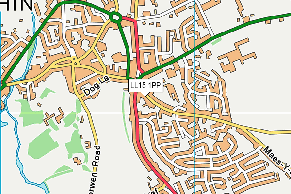 LL15 1PP map - OS VectorMap District (Ordnance Survey)