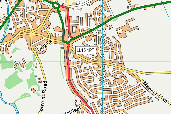 LL15 1PT map - OS VectorMap District (Ordnance Survey)