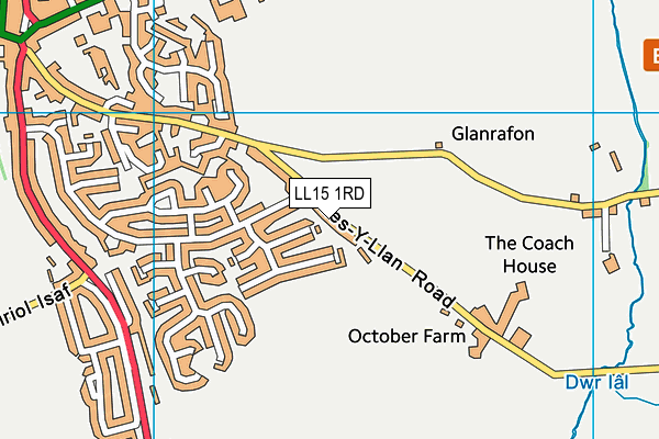 LL15 1RD map - OS VectorMap District (Ordnance Survey)