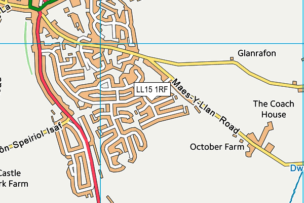 LL15 1RF map - OS VectorMap District (Ordnance Survey)