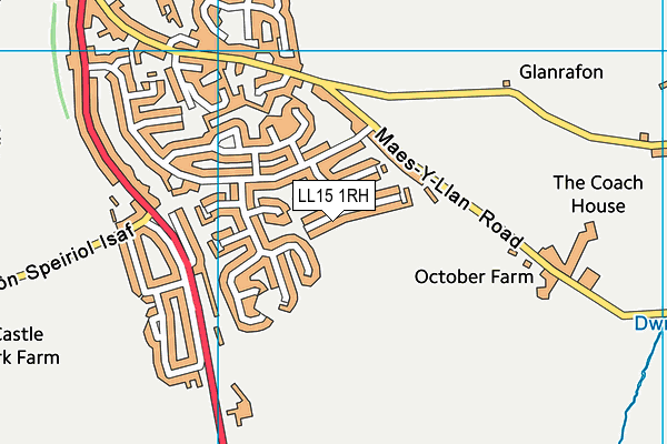 LL15 1RH map - OS VectorMap District (Ordnance Survey)