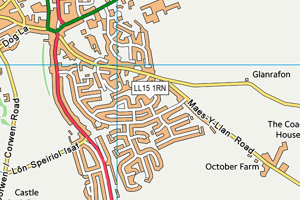LL15 1RN map - OS VectorMap District (Ordnance Survey)