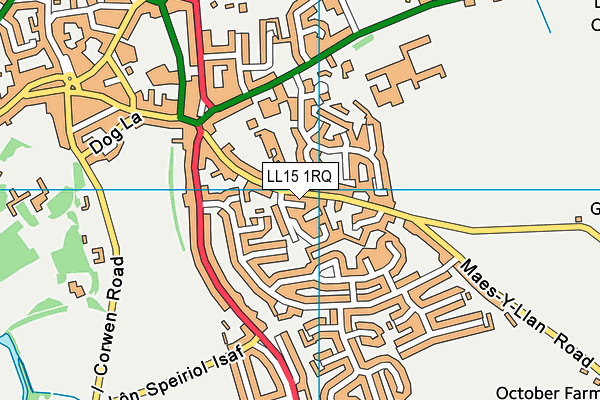 LL15 1RQ map - OS VectorMap District (Ordnance Survey)