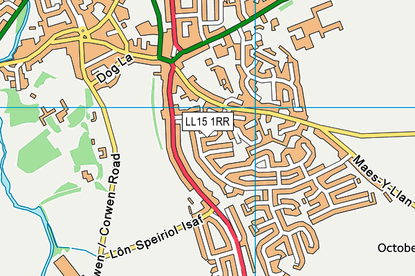 LL15 1RR map - OS VectorMap District (Ordnance Survey)