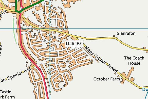 LL15 1RZ map - OS VectorMap District (Ordnance Survey)