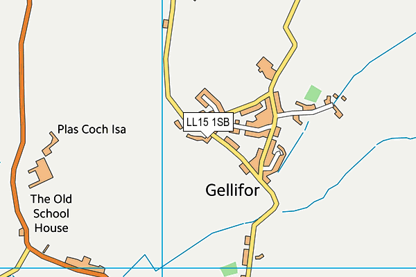 LL15 1SB map - OS VectorMap District (Ordnance Survey)