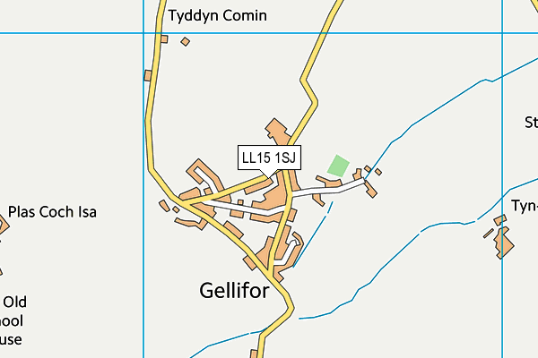 LL15 1SJ map - OS VectorMap District (Ordnance Survey)