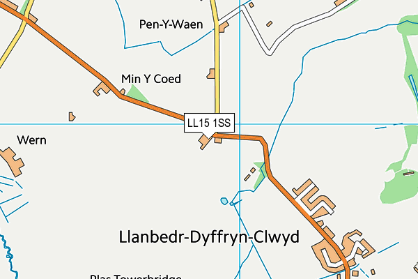 LL15 1SS map - OS VectorMap District (Ordnance Survey)