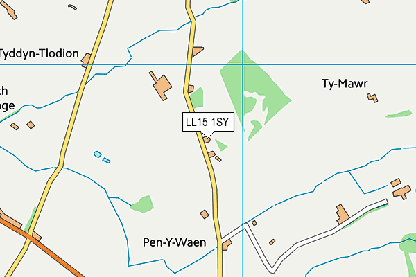 LL15 1SY map - OS VectorMap District (Ordnance Survey)