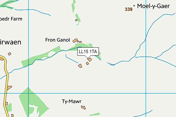 LL15 1TA map - OS VectorMap District (Ordnance Survey)