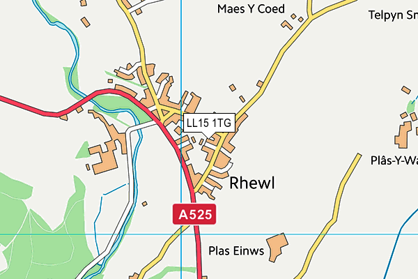 LL15 1TG map - OS VectorMap District (Ordnance Survey)