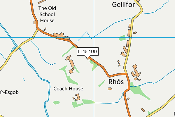LL15 1UD map - OS VectorMap District (Ordnance Survey)