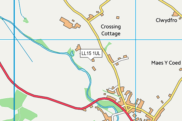 LL15 1UL map - OS VectorMap District (Ordnance Survey)