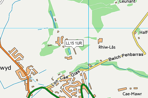 LL15 1UR map - OS VectorMap District (Ordnance Survey)