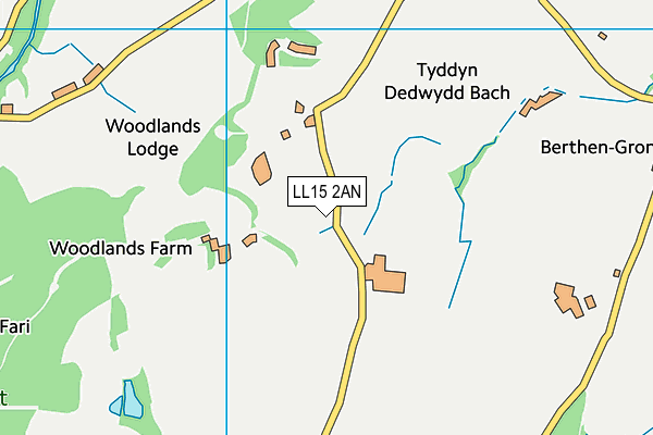 LL15 2AN map - OS VectorMap District (Ordnance Survey)